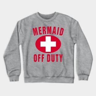 Mermaid Off Duty Red Crewneck Sweatshirt